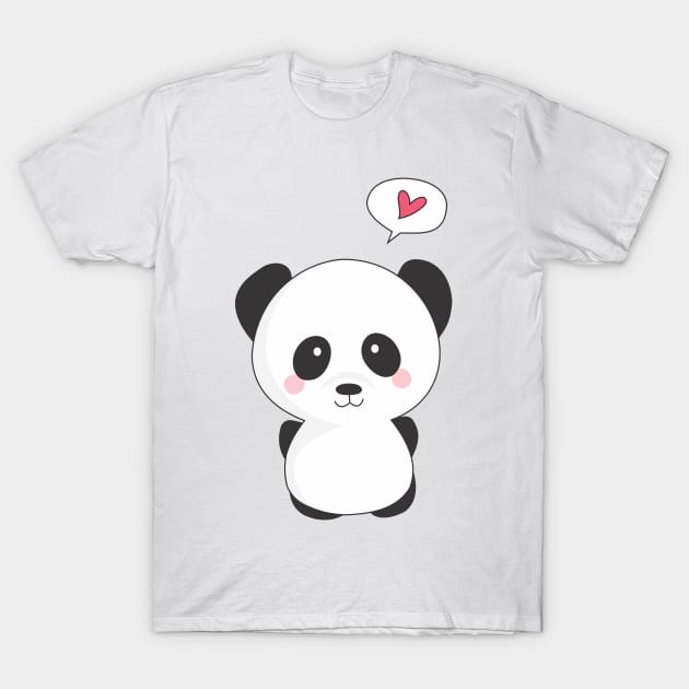 Panda Love T-Shirt by culturageek